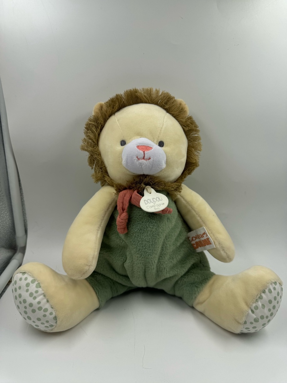 Baby Security Plush Doudou et Compagnie Green Lion Paris France No Box